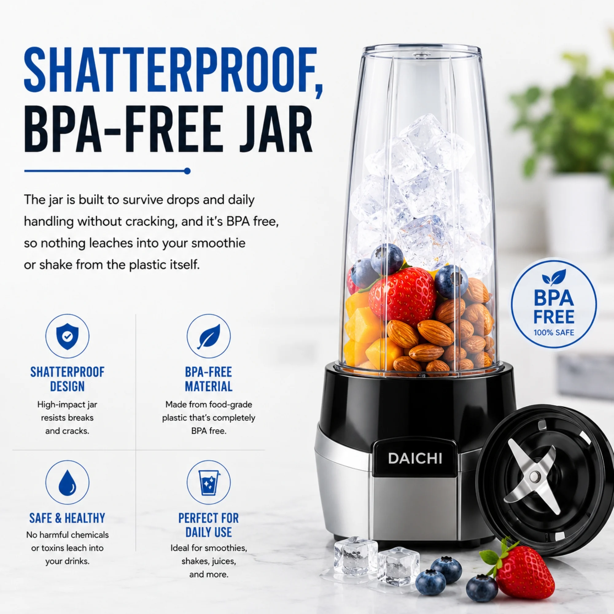 DAICHI shatterproof BPA-free blender jar