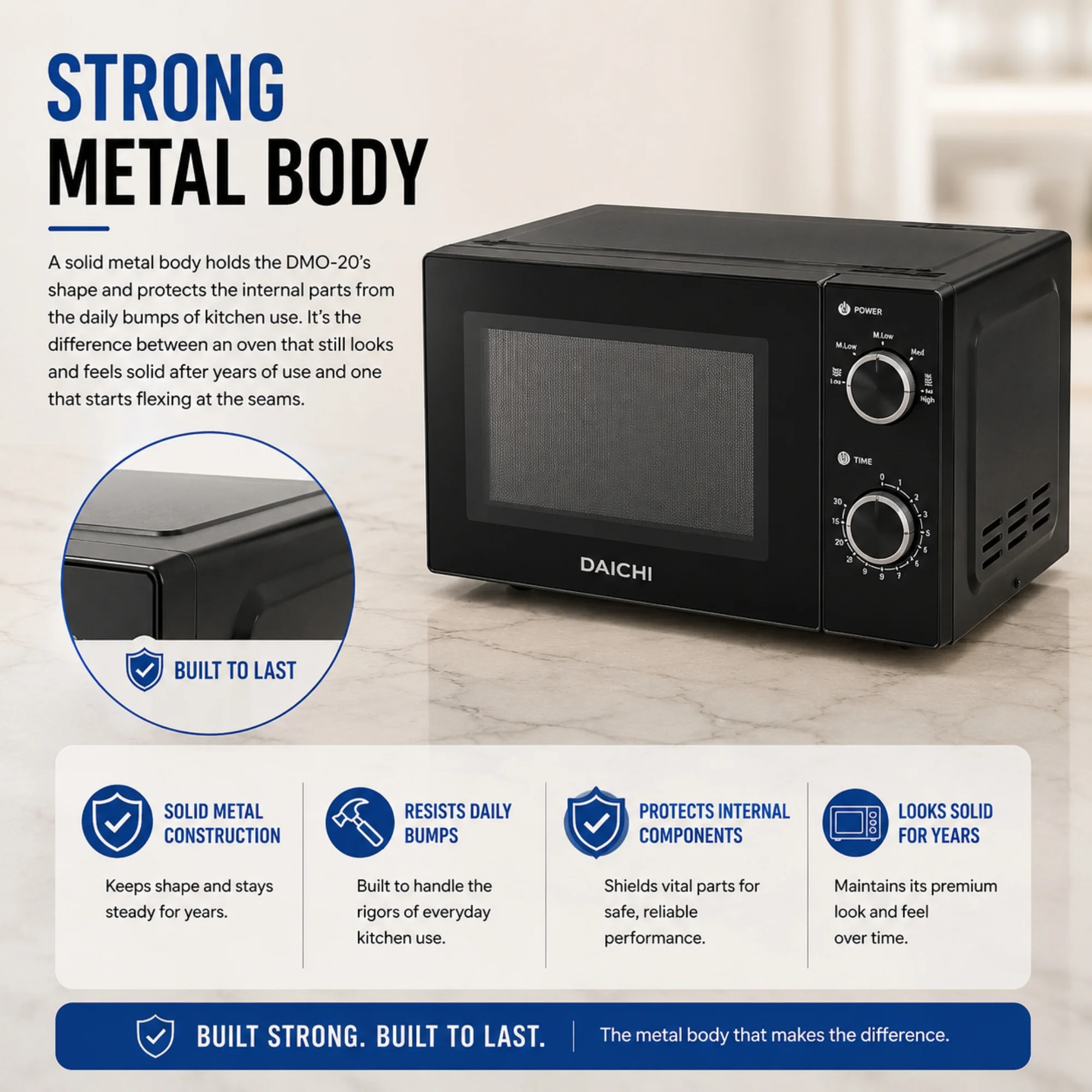 DAICHI strong metal body microwave