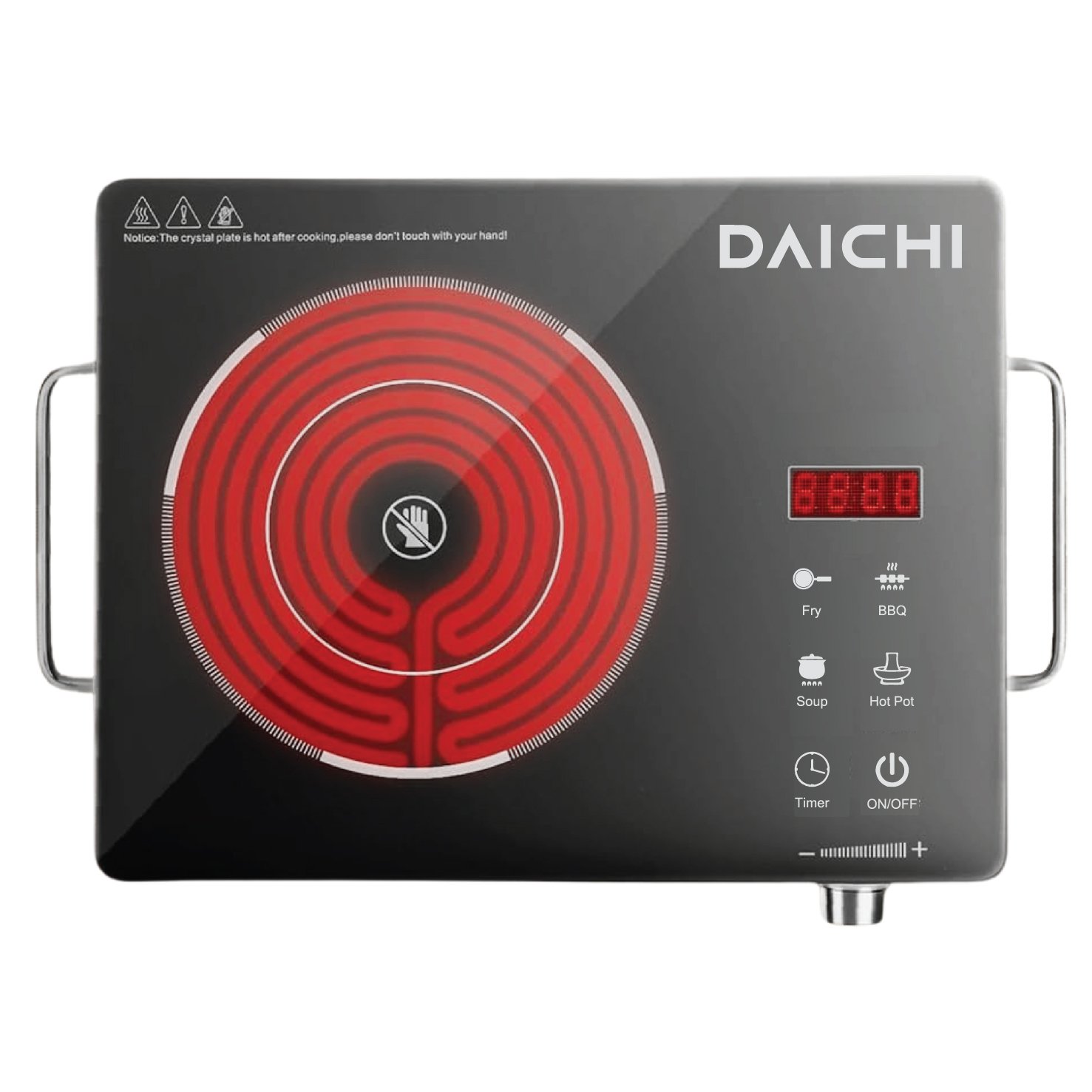 Top view of DAICHI infrared cooker