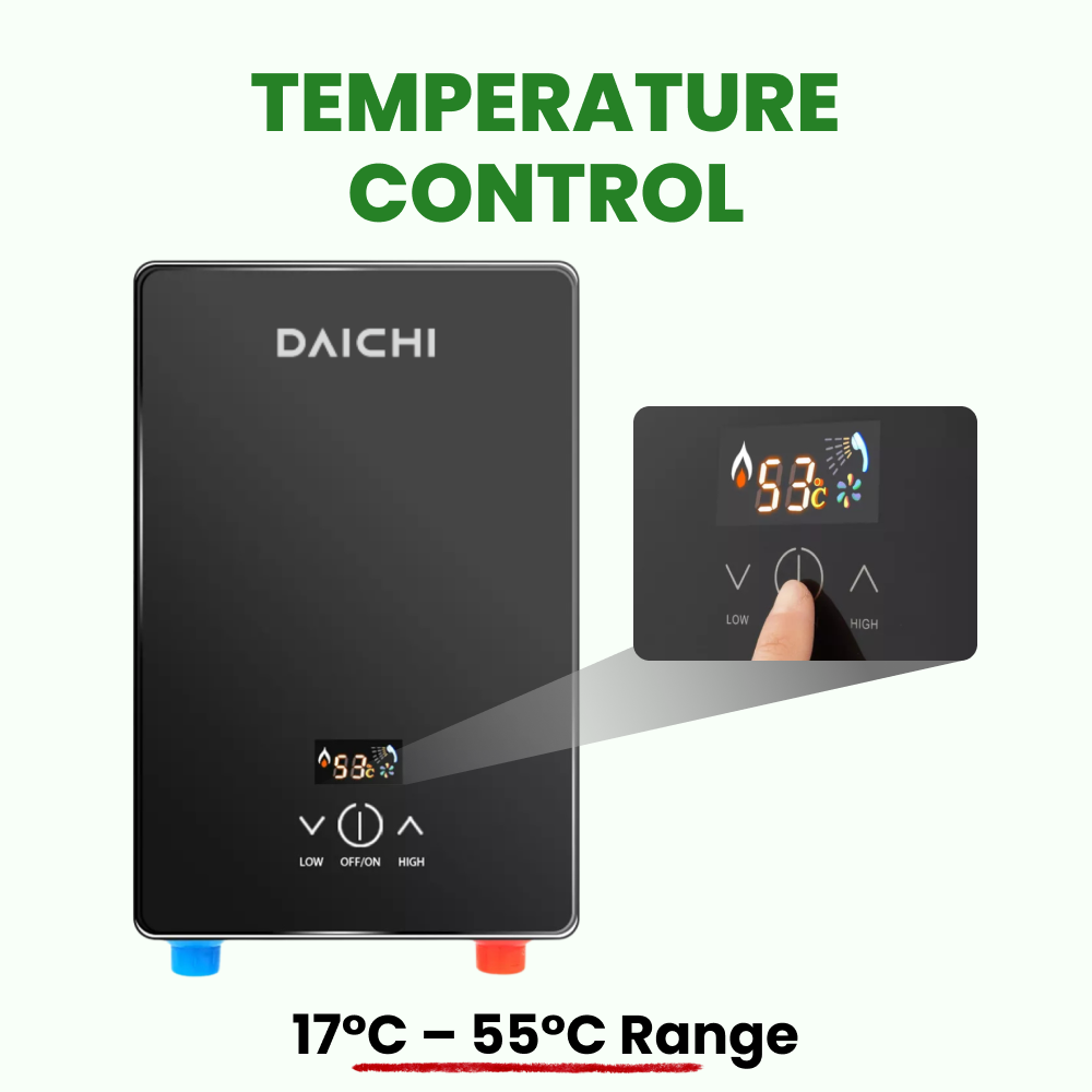 DAICHI water heater temperature control