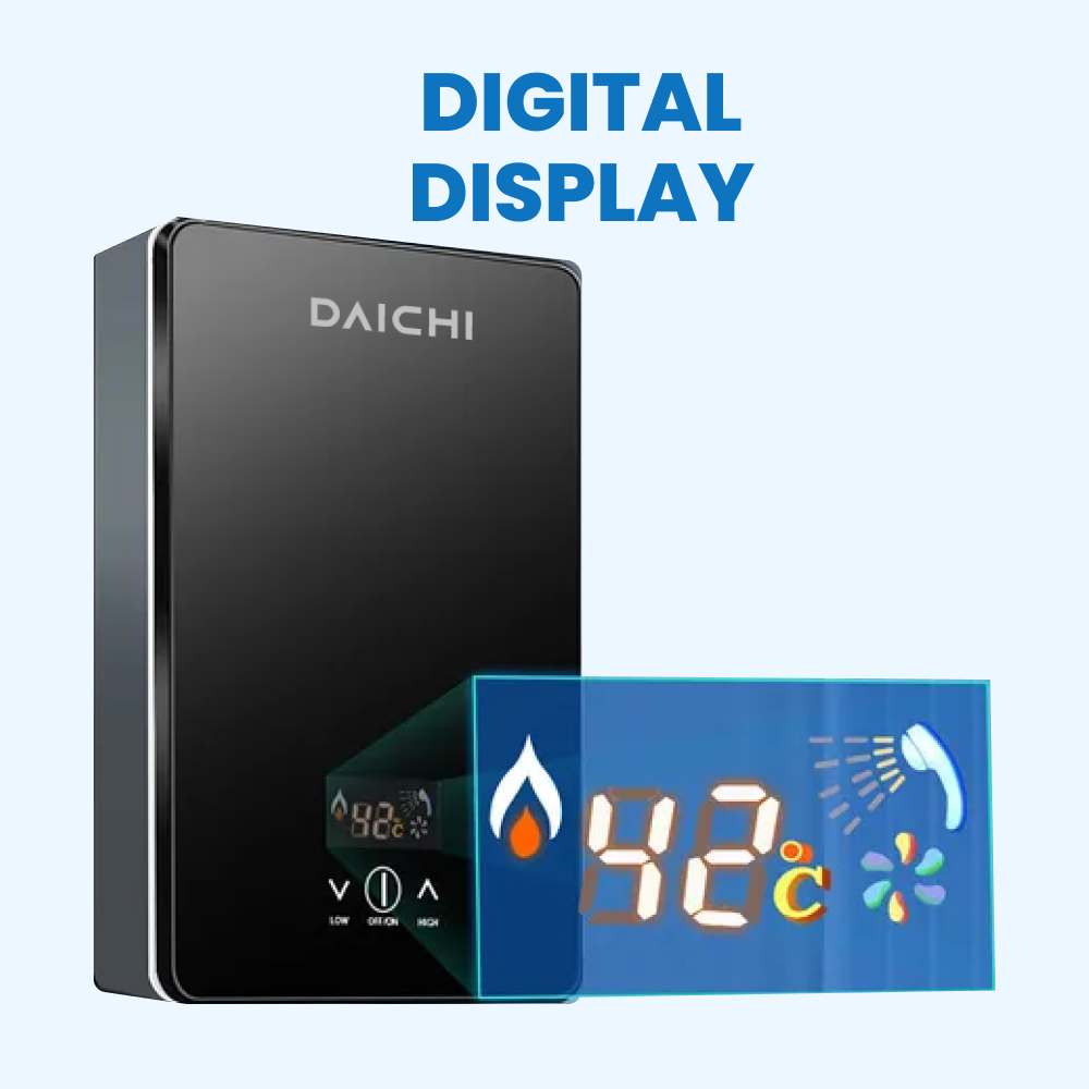 DAICHI water heater digital display