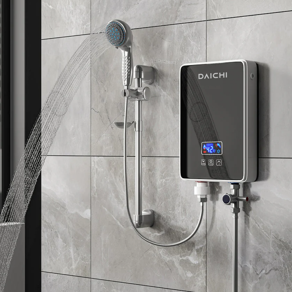 Frame 8 DAICHI water heater installed in shower
