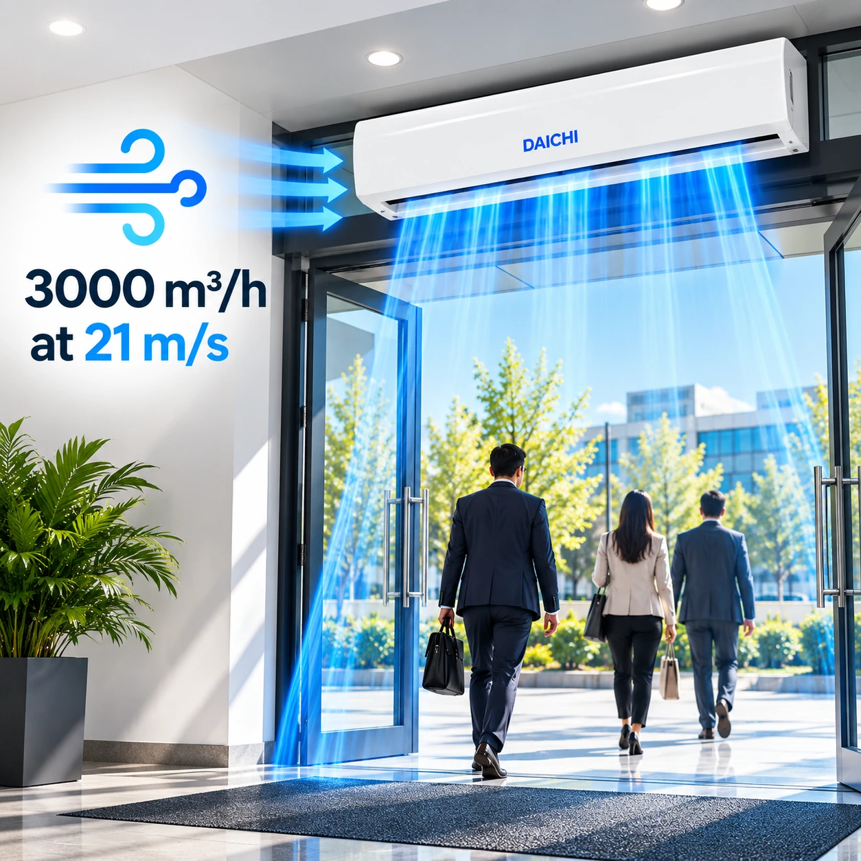 Powerful Airflow at the Modern Entrance